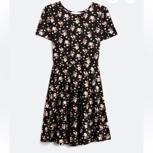 French Grey Black and Pink Casual Midi Sundress